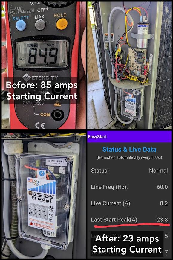 Ford F-150 Lightning Lightning ProPower powers house with 3.5-ton heat pump using MicoAir EastStart on the compressor PhotoCollage_20240607_183604865