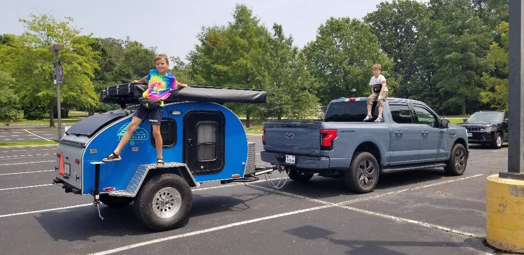 Ford F-150 Lightning Living in The Lightning On The Road -- Almost a Year and Counting Pika and the boys - travel configuration