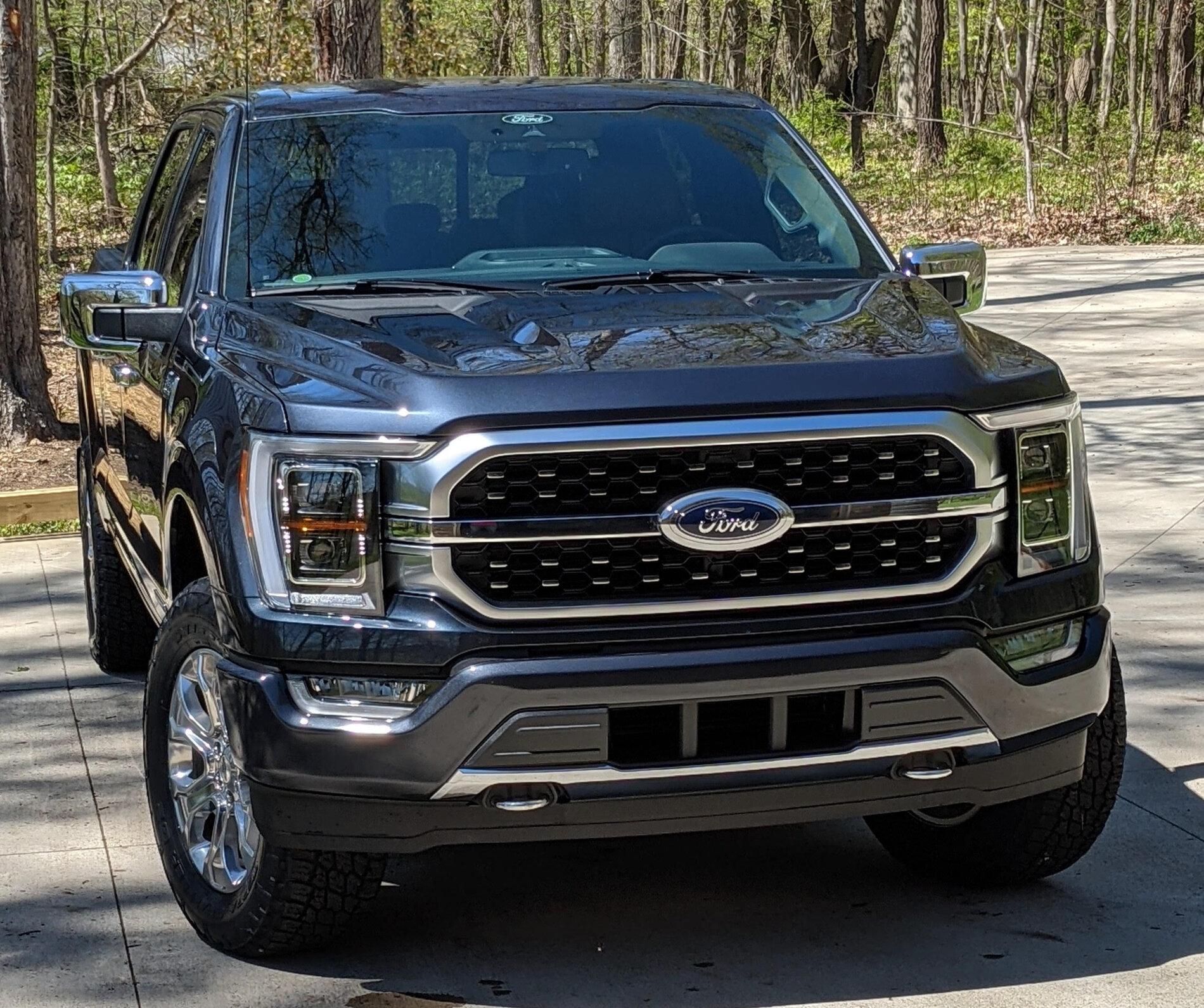 Ford F-150 Lightning Platinum wheels with larger more aggressive tires? Platinum Leveled 2