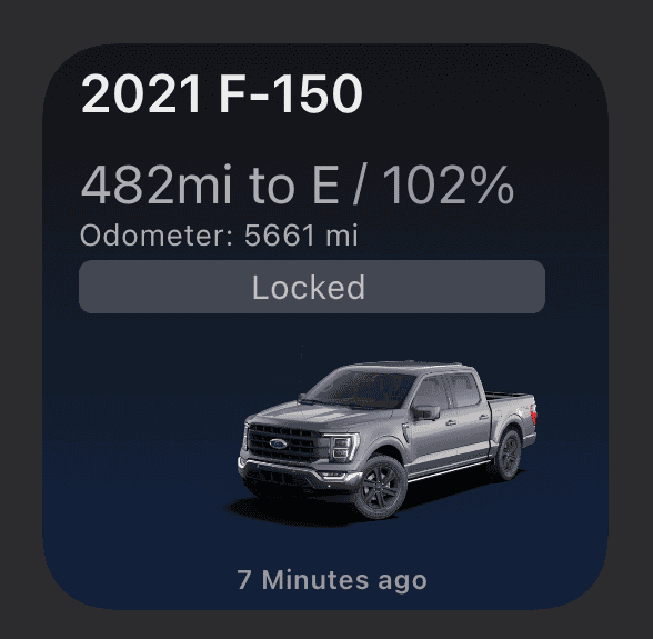 Ford F-150 Lightning FordPass - Scriptable Widget (iOS, iPad, MacOS) PNG image 3