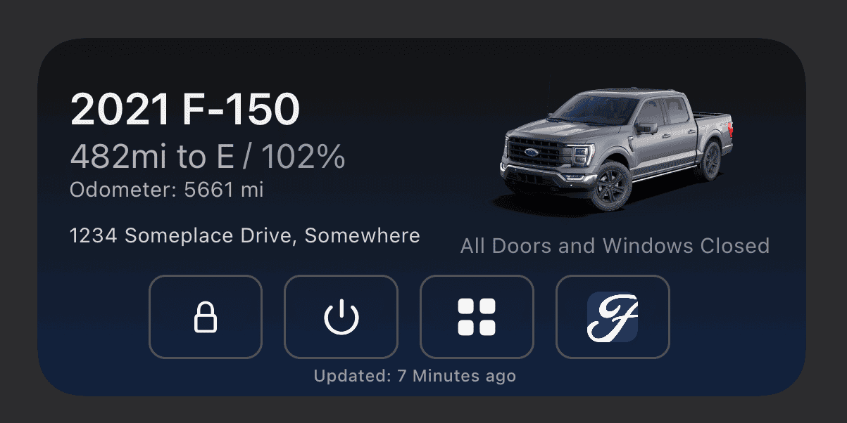 Ford F-150 Lightning FordPass - Scriptable Widget (iOS, iPad, MacOS) PNG image 4