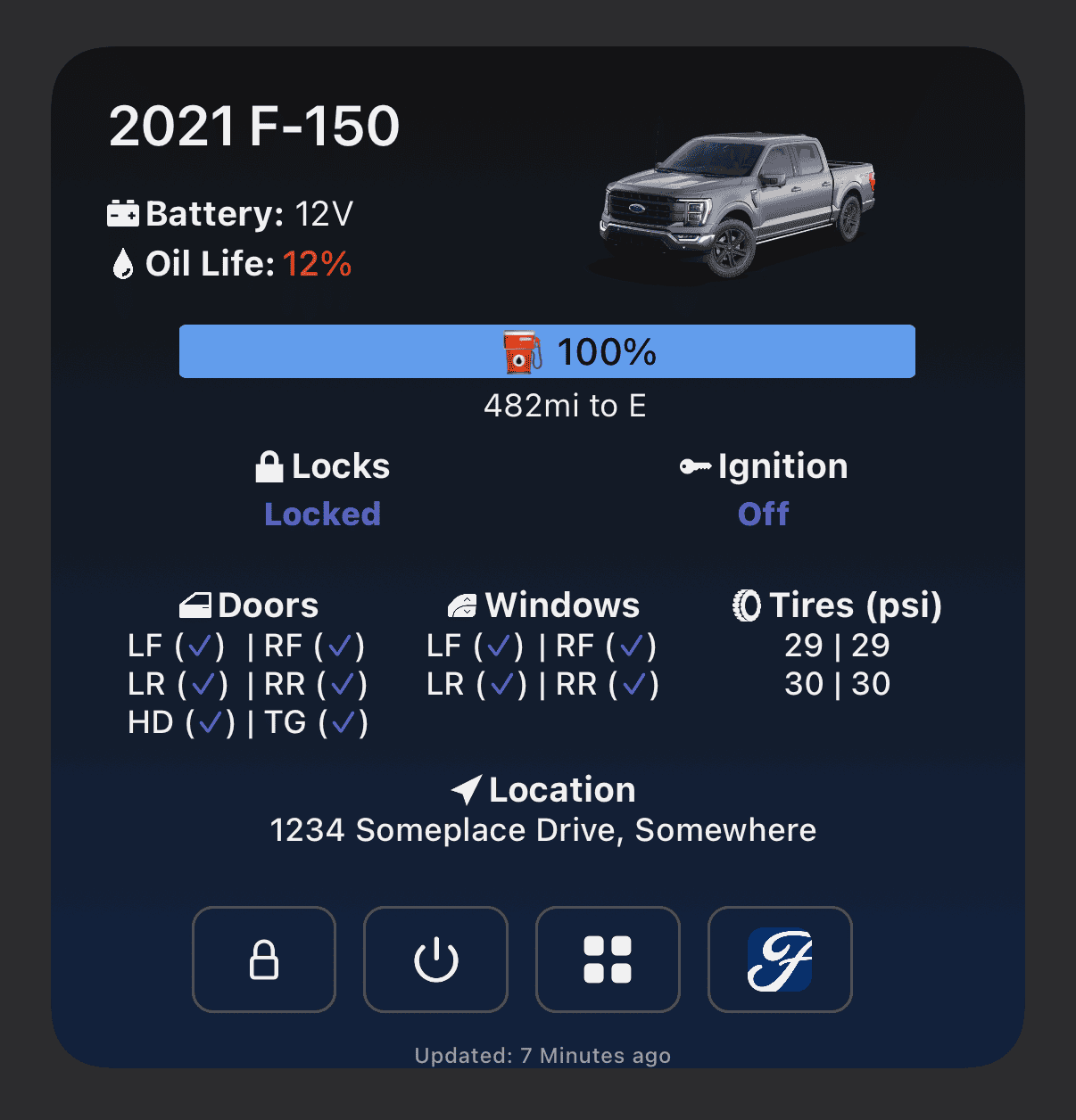 Ford F-150 Lightning FordPass - Scriptable Widget (iOS, iPad, MacOS) PNG image 5