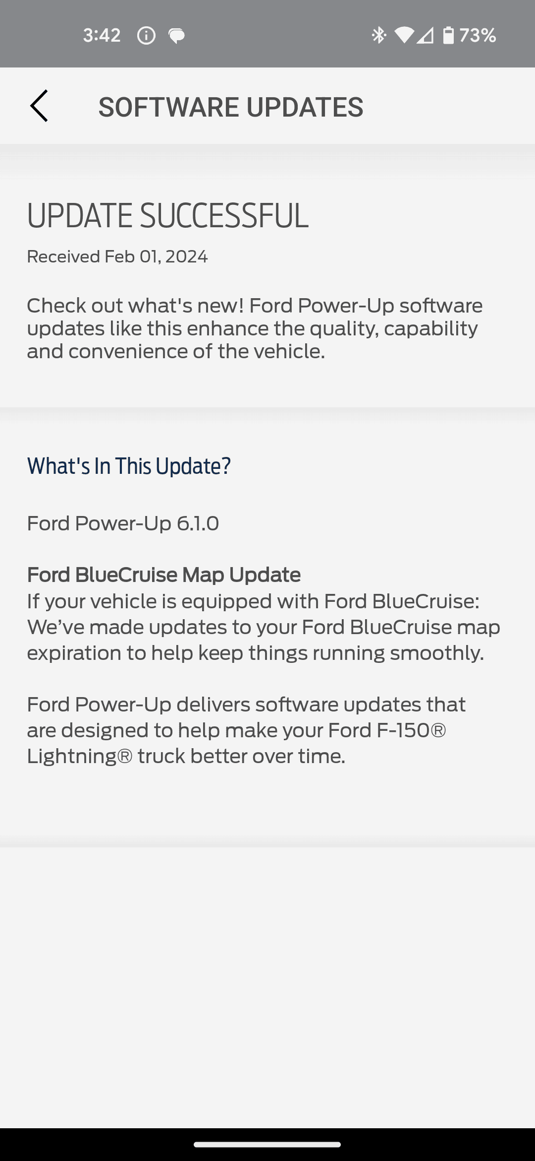 Ford F-150 Lightning I just got an update... POWER UP UPDATE 6.1