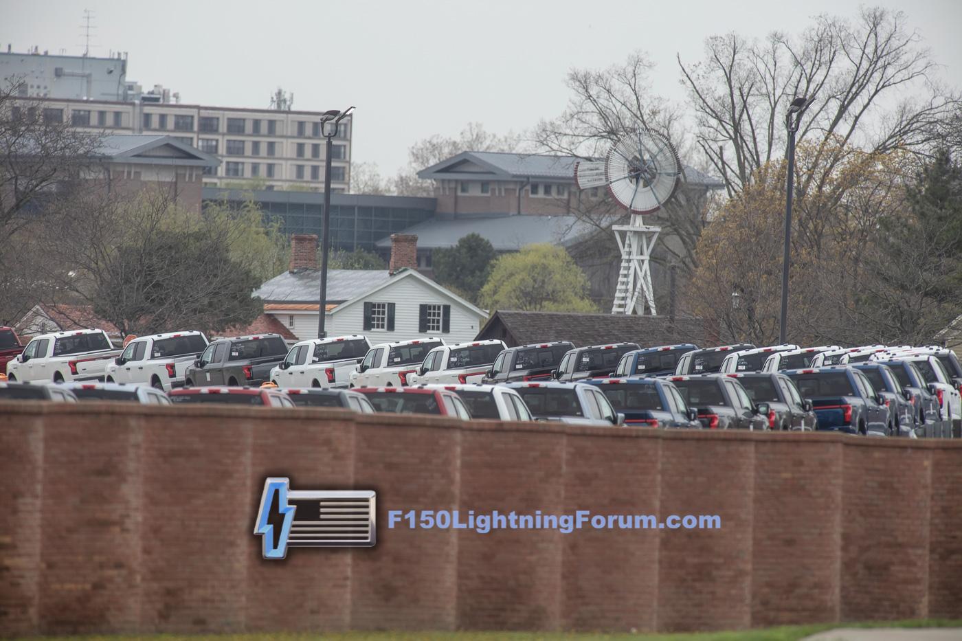 Ford F-150 Lightning Spied: F-150 Lightning Trucks Stored on Dearborn Track After Production produced-f150-lightning-stored-dearborn-track-4