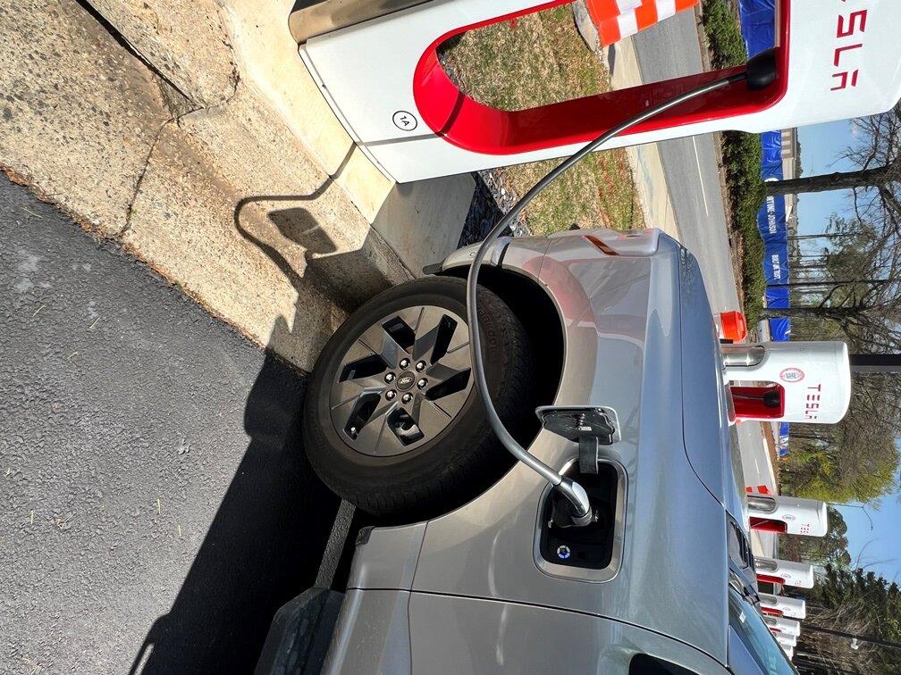 Ford F-150 Lightning My First Tesla Charge Using A2ZEV NACS Adapter PTC superchargers.JPG