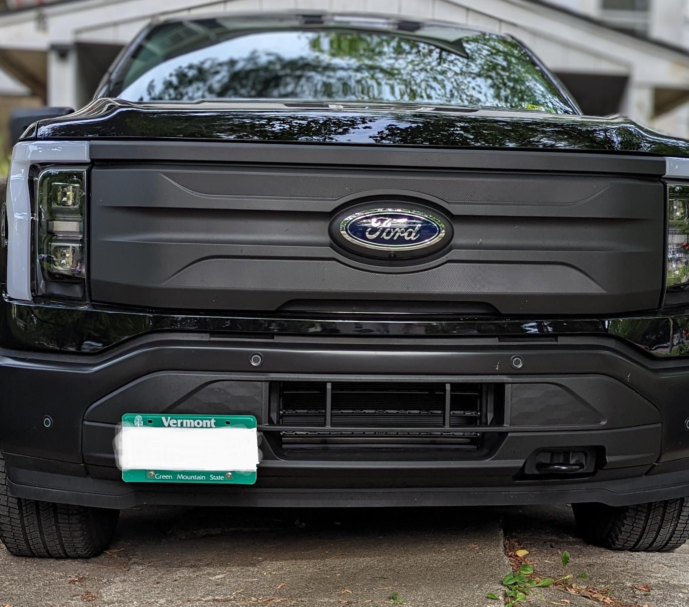 License plate relocation  Ford Lightning Forum For F-150 Lightning EV  Pickup: News, Owners, Discussions, Community