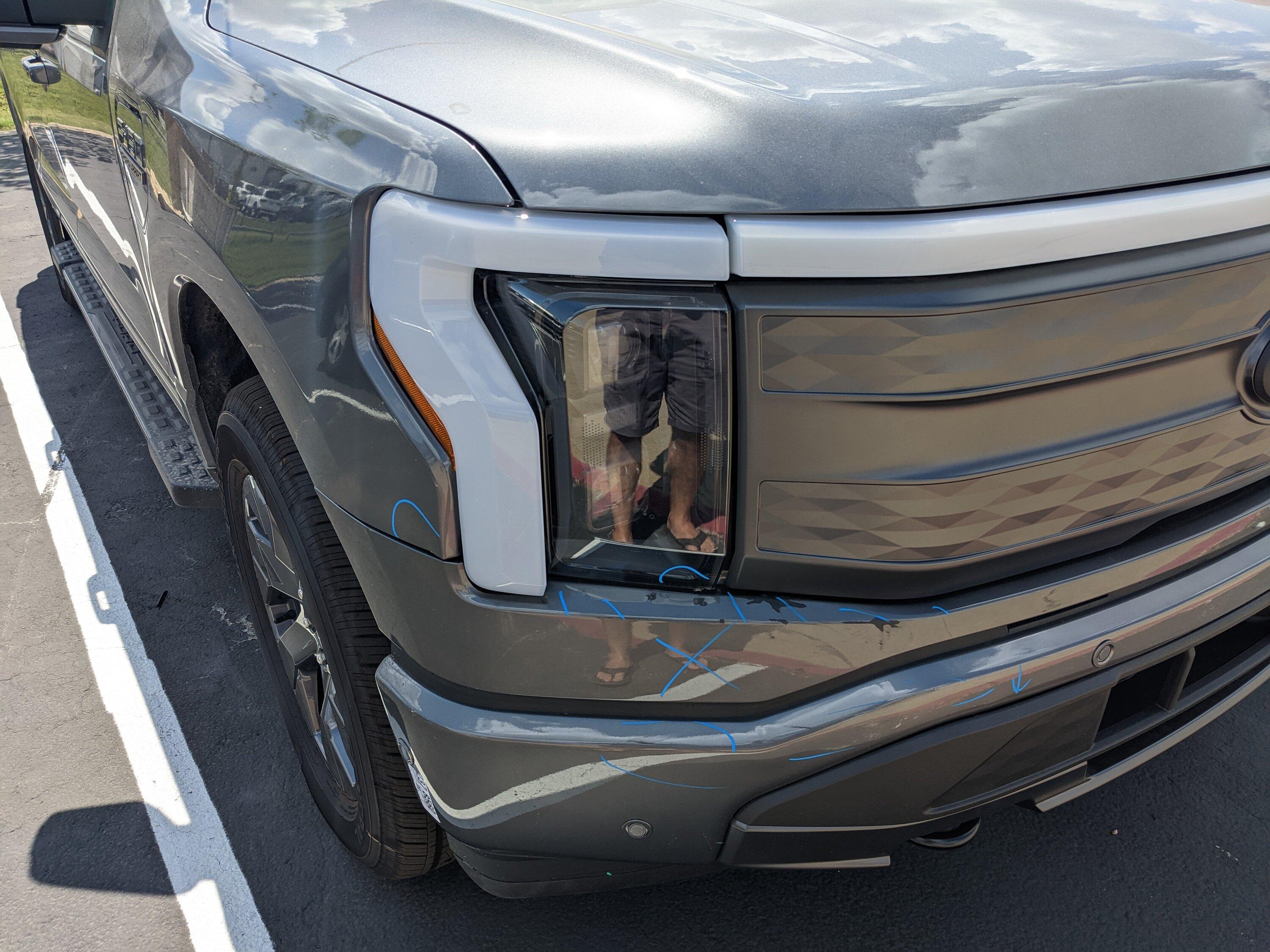 Ford F-150 Lightning Manufacturing Defect?  Black Arrow on Rocker Panel PXL_20220924_190224686