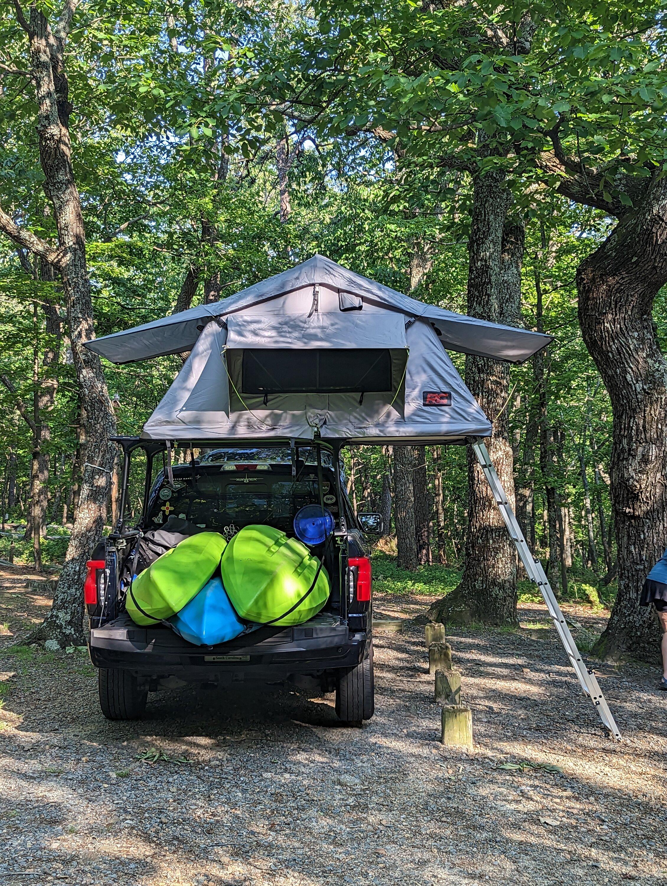 Ford F-150 Lightning Lightning Glamping: Slumberjack Roadhouse Tarp and GoFast Camper PXL_20230602_215012693