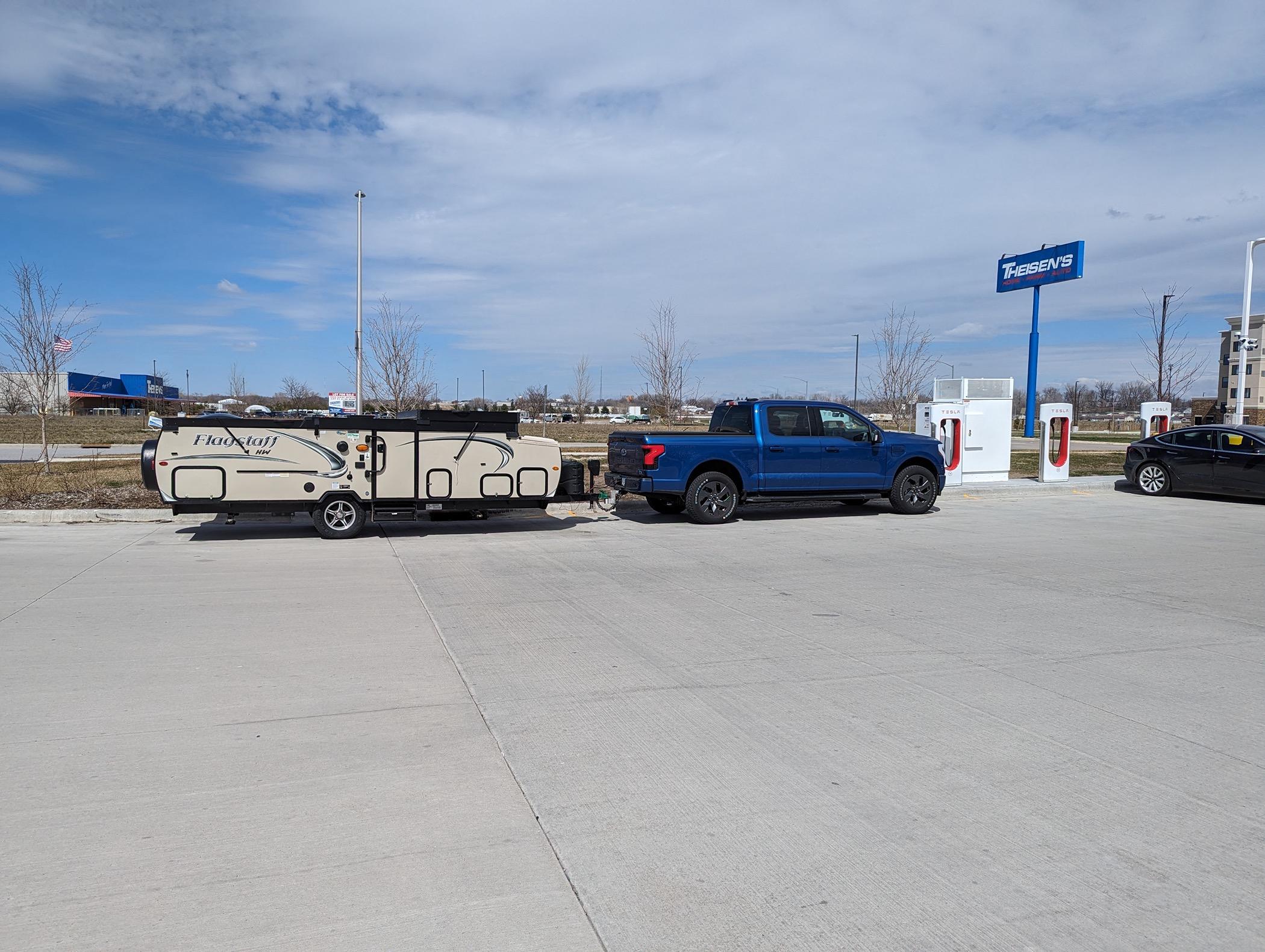 Ford F-150 Lightning Towed camper 1,250-miles (MN to TX) using Tesla Superchargers PXL_20240403_192838255_Original