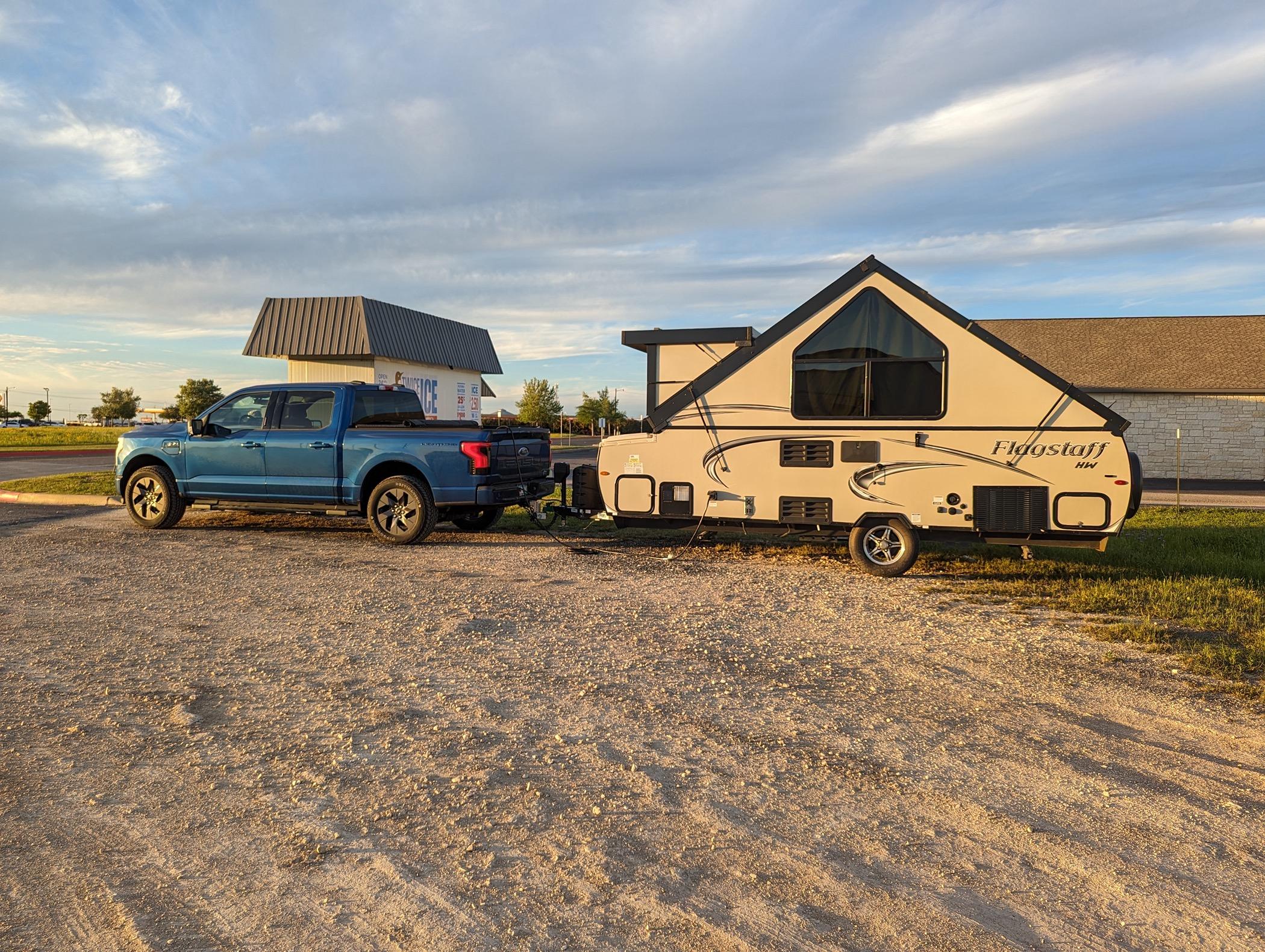 Ford F-150 Lightning Towed camper 1,250-miles (MN to TX) using Tesla Superchargers PXL_20240406_002849703_Original