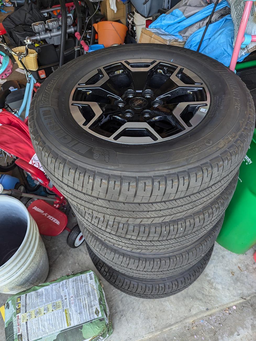 Ford F-150 Lightning XLT/PRO 18" Wheels and Tires w/ TPMS installed - 11,000 Miles on them - $800 PXL_20240702_205450671.MP