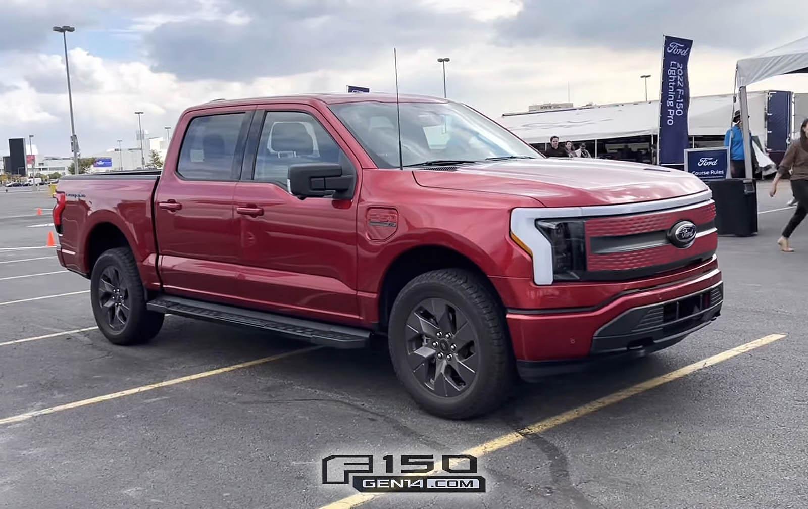 Ford F-150 Lightning Thoughts on pinstripes? Rapid Red F150 Lightning XLT Pickup  copy