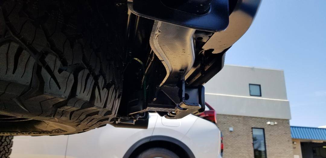 Ford F-150 Lightning Has anyone installed tow hooks, loops or shackles on the rear frame rails? Raptor rear hitch horizontal draw bar