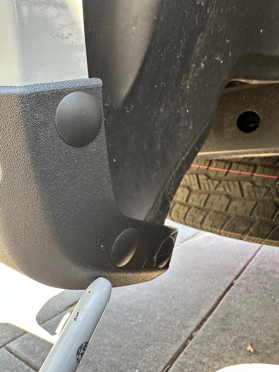 Ford F-150 Lightning Second Mod: Weathertech Mudflaps Rear - Dont remove middle fastener