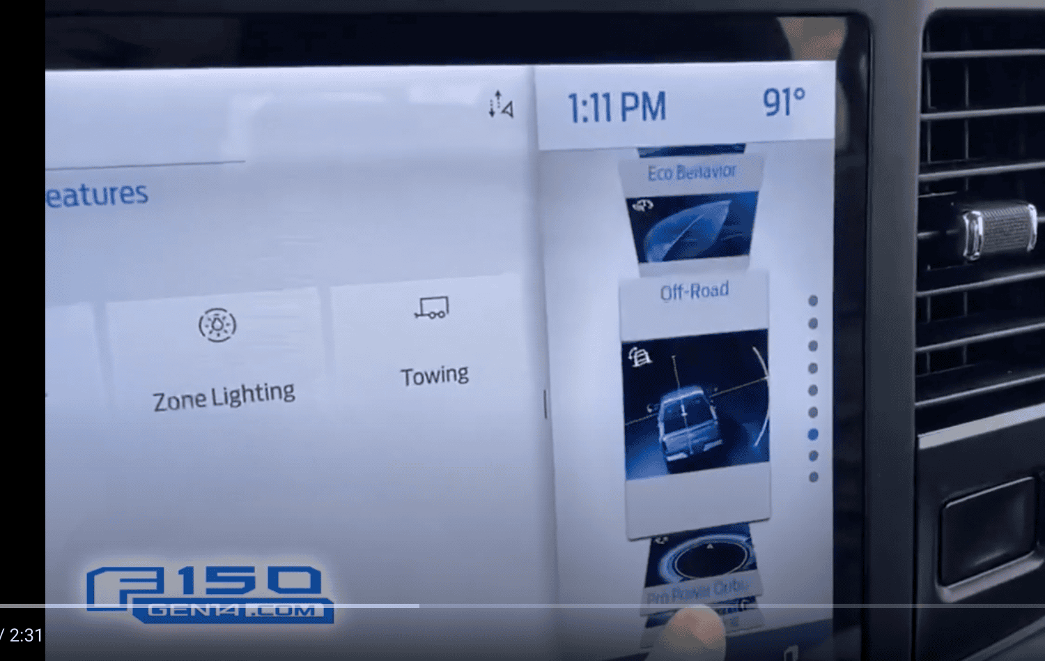 Ford F-150 Lightning Offroad page missing on Sync4 Screen Shot 2021-04-07 at 7.39.38 PM