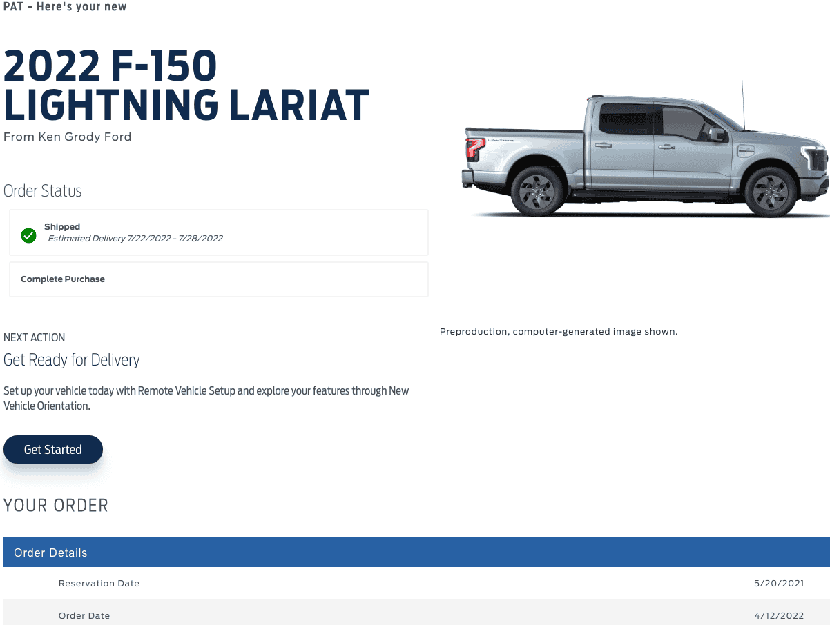 Ford F-150 Lightning California Deliveries Screen Shot 2022-07-19 at 2.01.02 PM