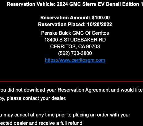 Ford F-150 Lightning Anyone reserving: GMC Sierra EV Denali today 10.20.22 @ 5PM ET  ?? Screen Shot 2022-10-20 at 2.27.59 PM