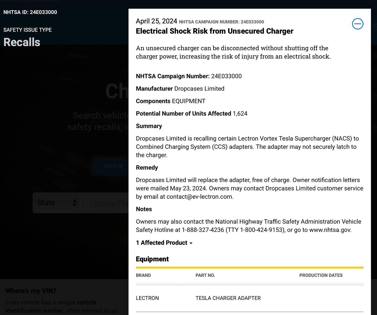 Ford F-150 Lightning Bought a Lectron off Amazon - 2 days later got this safety notice Screen Shot 2024-11-15 at 11.30.40 AM