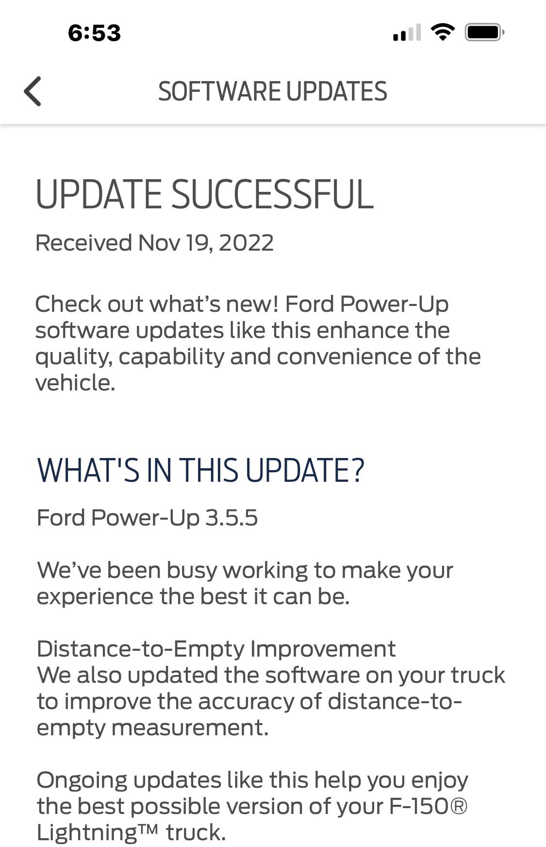 Ford F-150 Lightning Ford Power-Up 3.5.5 DTE IMPROVEMENT Screenshot 2022-11-19 at 6.53.57 AM