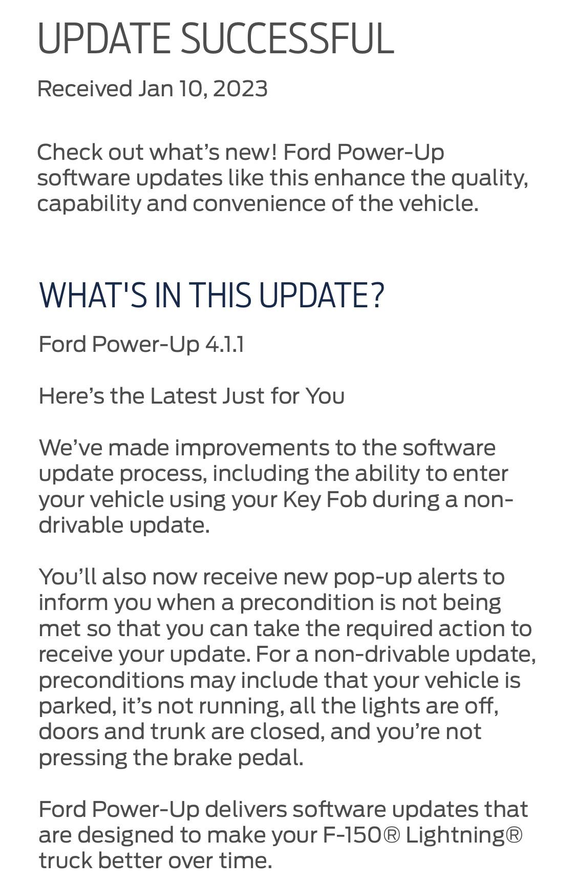 Ford F-150 Lightning Power Up-4.1.1 OTA software update released Screenshot 2023-01-12 at 6.25.40 AM