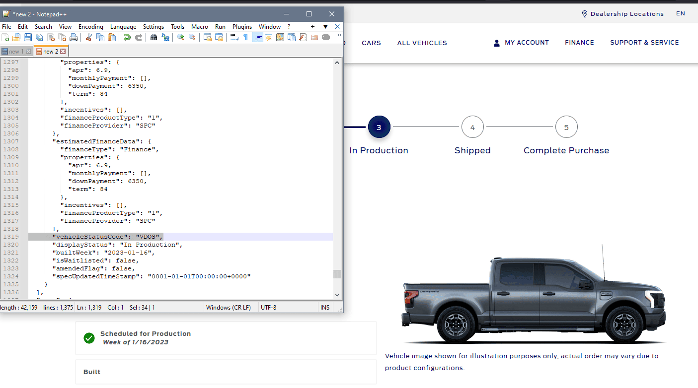 Ford F-150 Lightning Guess as to what "VDOS" vehicle status code means? Screenshot 2023-01-30 133936