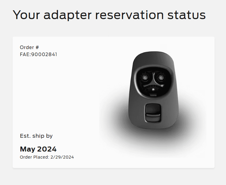 Ford F-150 Lightning Update: F-150 Lightning Fast Charging Tesla Adapters Start Shipping TODAY Per Ford! Screenshot 2024-03-17 202821