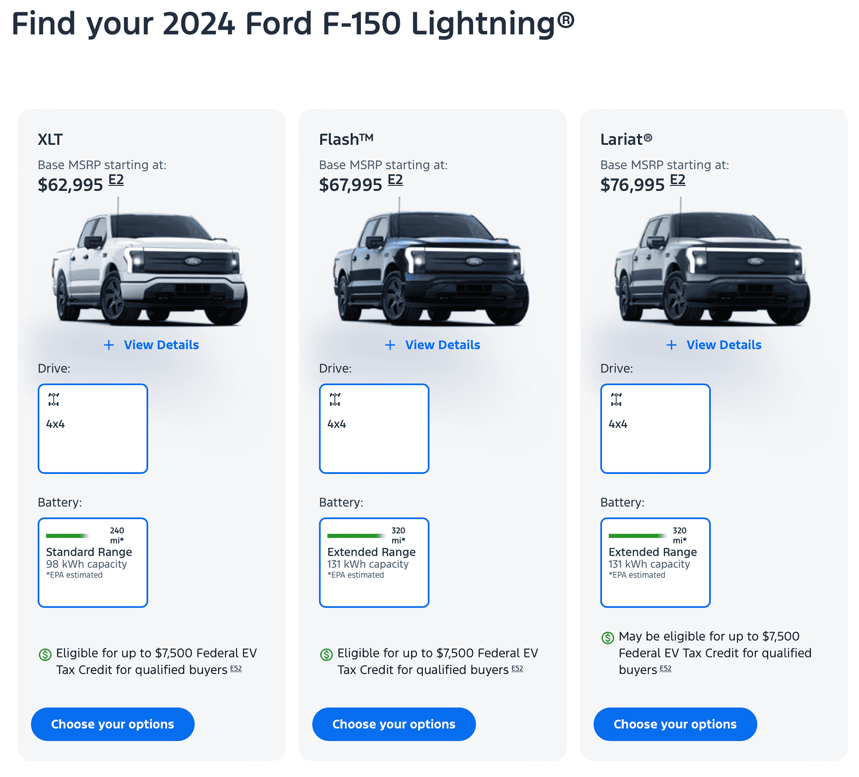 Ford F-150 Lightning 2024 Build and Price Tool, $54,995 Pro Screenshot 2024-04-26 at 2.37.54 PM