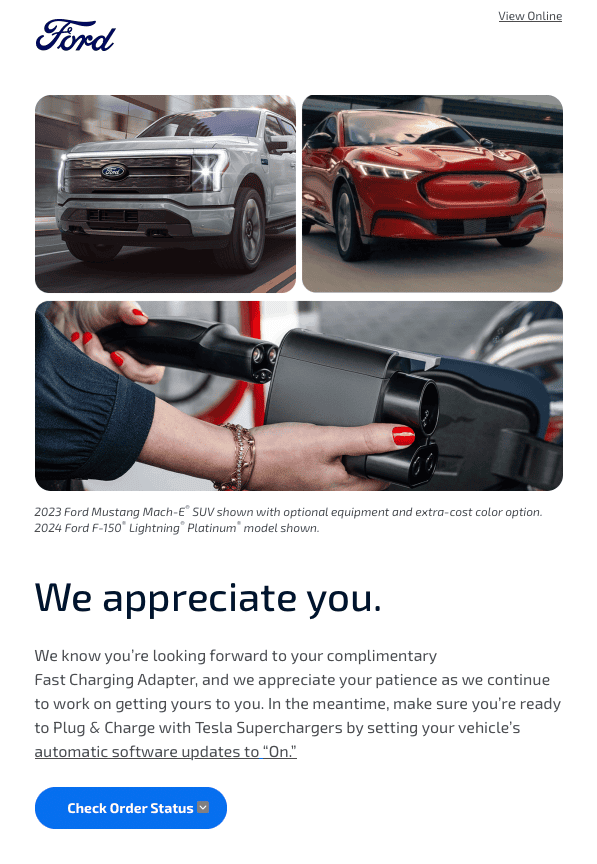 Ford F-150 Lightning Update: F-150 Lightning Fast Charging Tesla Adapters Start Shipping TODAY Per Ford! Screenshot 2024-06-14 at 10.36.28 AM