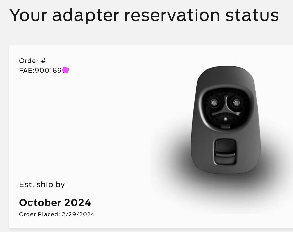 Ford F-150 Lightning Attention: NACS adapter ship date delay (January 2025) were wrong Screenshot 2024-10-03 at 3.20.51 PM copy