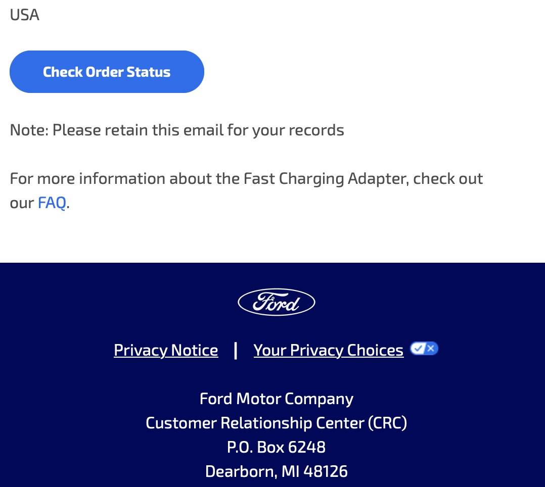 Ford F-150 Lightning Attention: NACS adapter ship date delay (January 2025) were wrong Screenshot 2024-10-04 at 8.02.30 AM