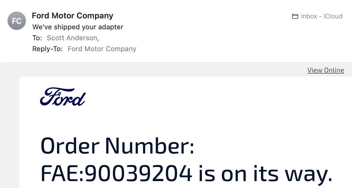 Ford F-150 Lightning Ford Resumes Shipping NACS Charging Adapters (January 2025 batch) Screenshot 2025-01-02 at 5.01.42 PM