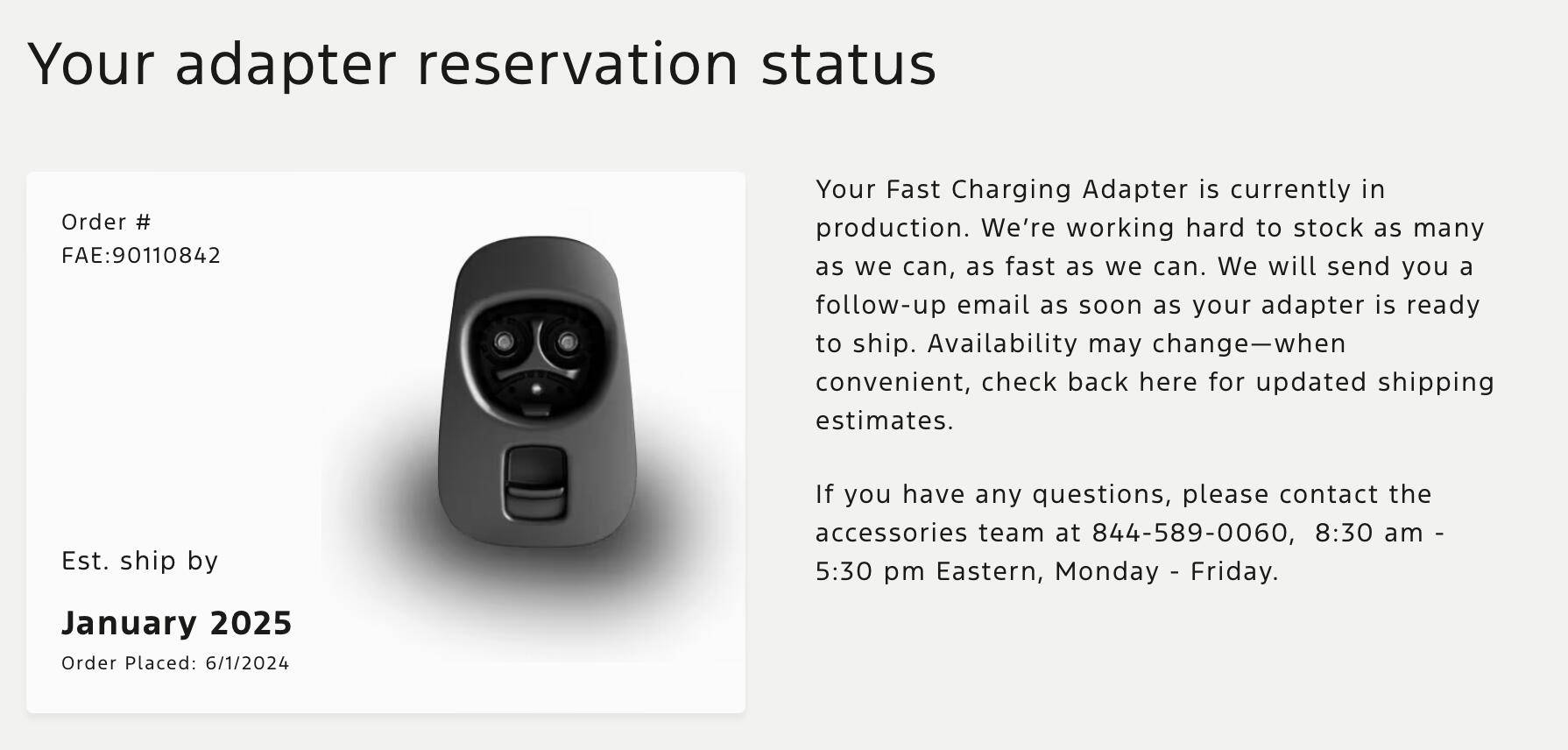 Ford F-150 Lightning Latest NACS Adapter Received by Order # (PLEASE read first post) Screenshot 2025-01-17 at 11.31.28 AM