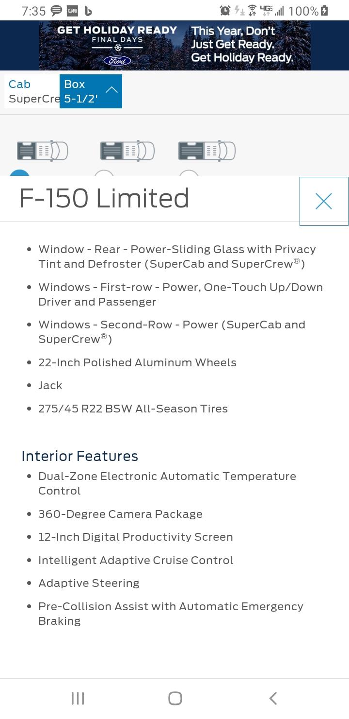 Ford F-150 Lightning Does a 2022 Limited get adaptive Stearing? Screenshot_20220101-193527_Chrome