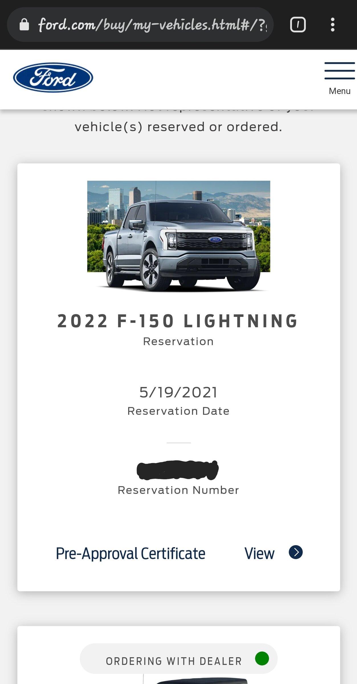 Ford F-150 Lightning Pre Approval Certificate... Screenshot_20220105-101016_Chrome