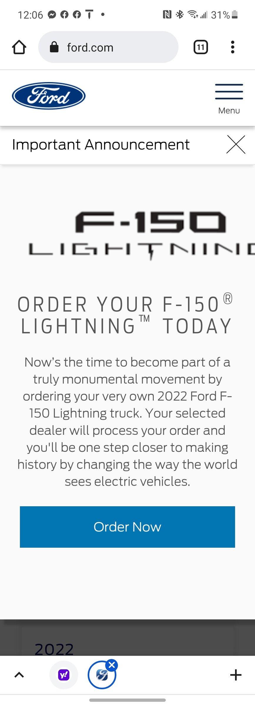 Ford F-150 Lightning Wave 1 Lightning invitation email thread [Update: Emails AFTER 5PM ET] Screenshot_20220106-120610_Chrome