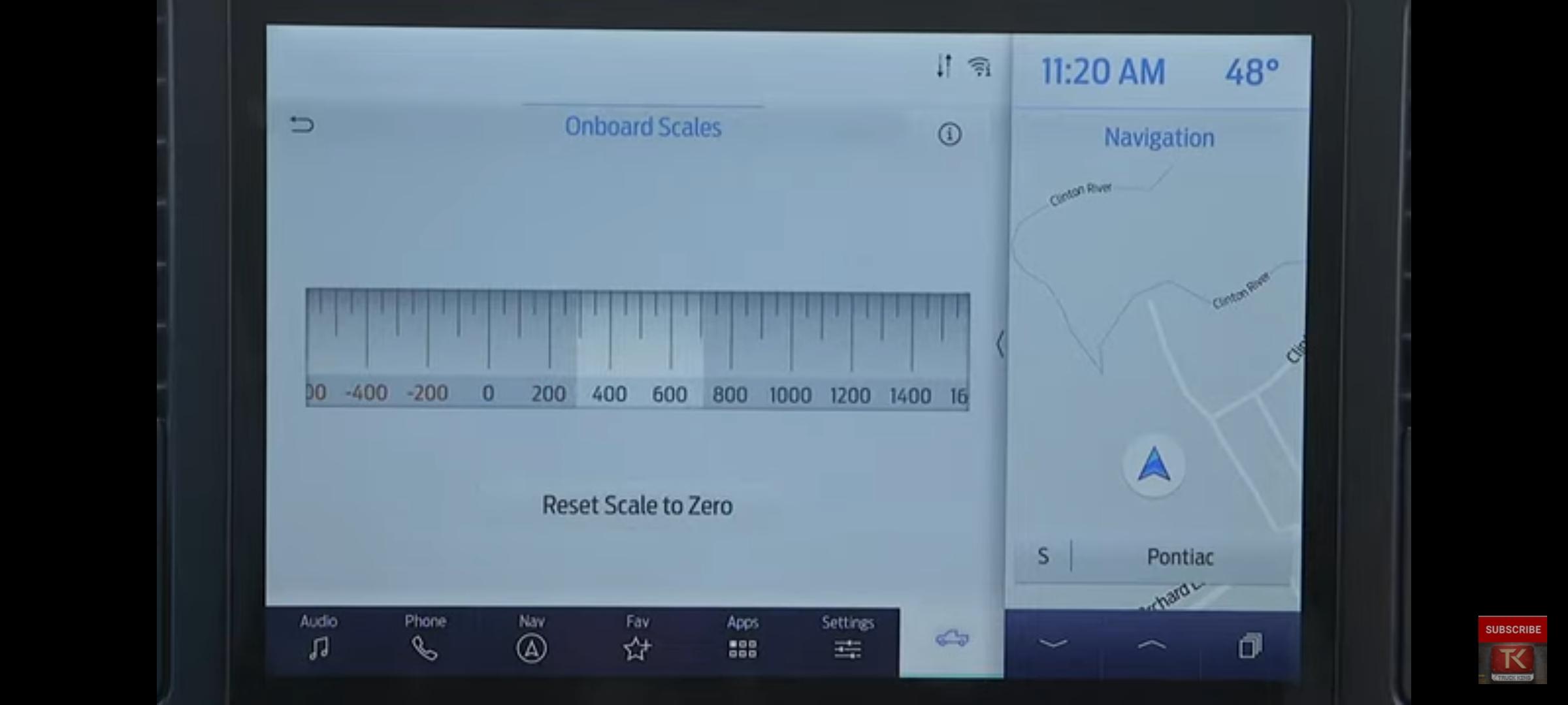 Ford F-150 Lightning Onboard Scales, does yours read 0 when truck is as built off the line (no driver, no additional weight)? Screenshot_20220226-223059_YouTube