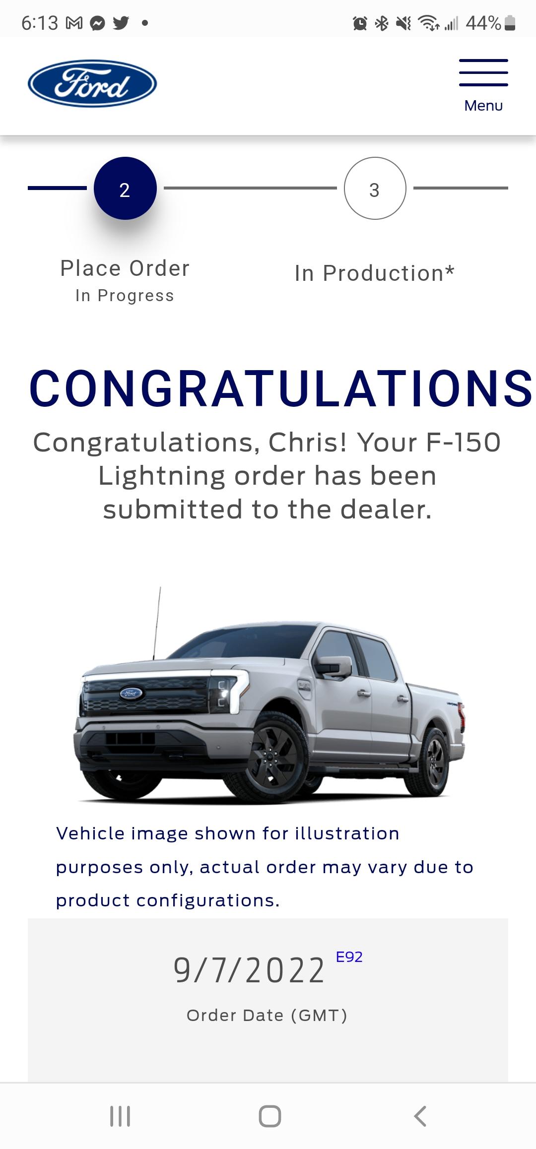 Ford F-150 Lightning Any Wave 3 MY2023 Lightning order invites yet ? Screenshot_20220907-181338_Chrome