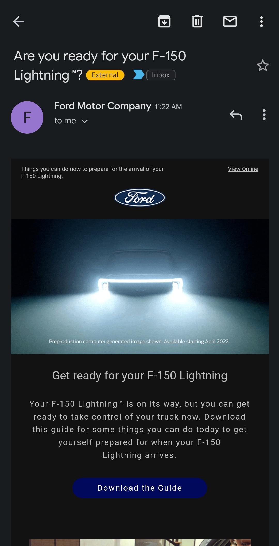 Ford F-150 Lightning ✅ 8/15/22 Lightning Build Week Group Screenshot_20221010-113843_Gmail