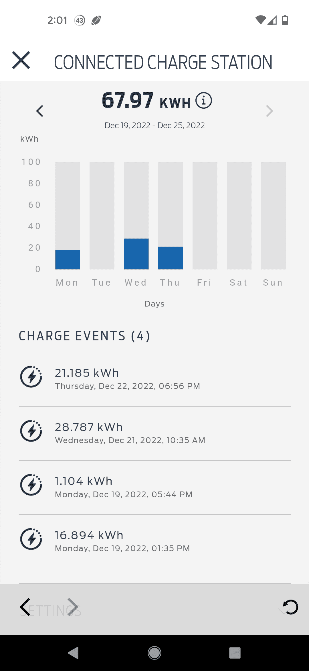 Ford F-150 Lightning Connected Charge Station: Missing charge reports Screenshot_20221224-140140