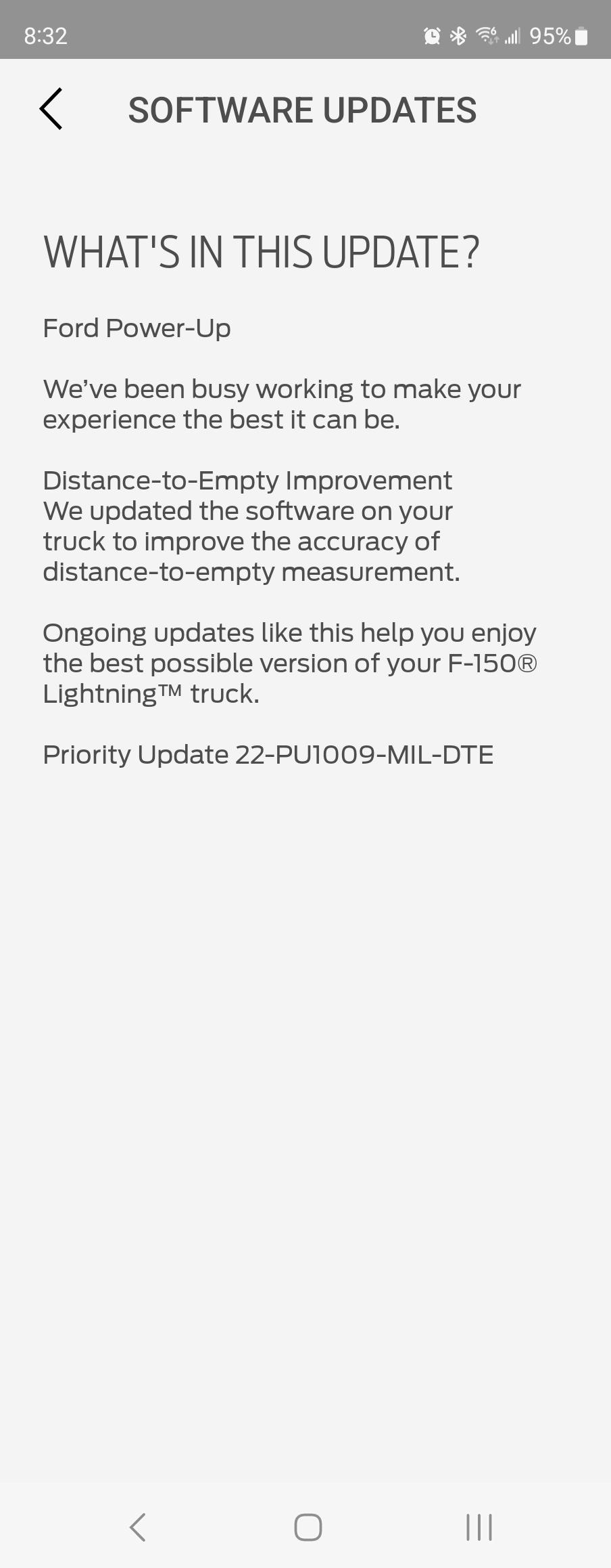 Ford F-150 Lightning Priority Update: 22-PU-1009-MIL-DTE Calculation Screenshot_20230104_203205_FordPass