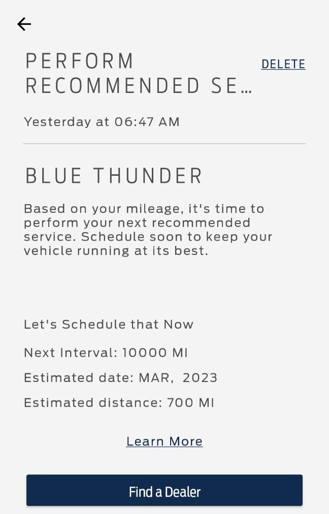 Ford F-150 Lightning Would you like an oil change while your truck is in for the wiper motor recall? Screenshot_20230302_210945_FordPass