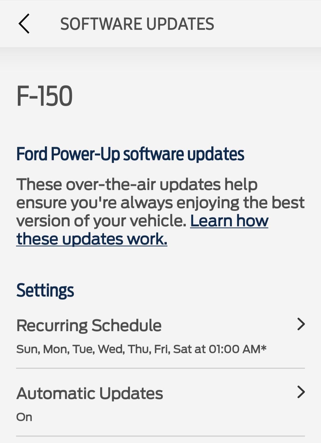 Ford F-150 Lightning Automatic Update on or off? Screenshot_20230620_143333_FordPass