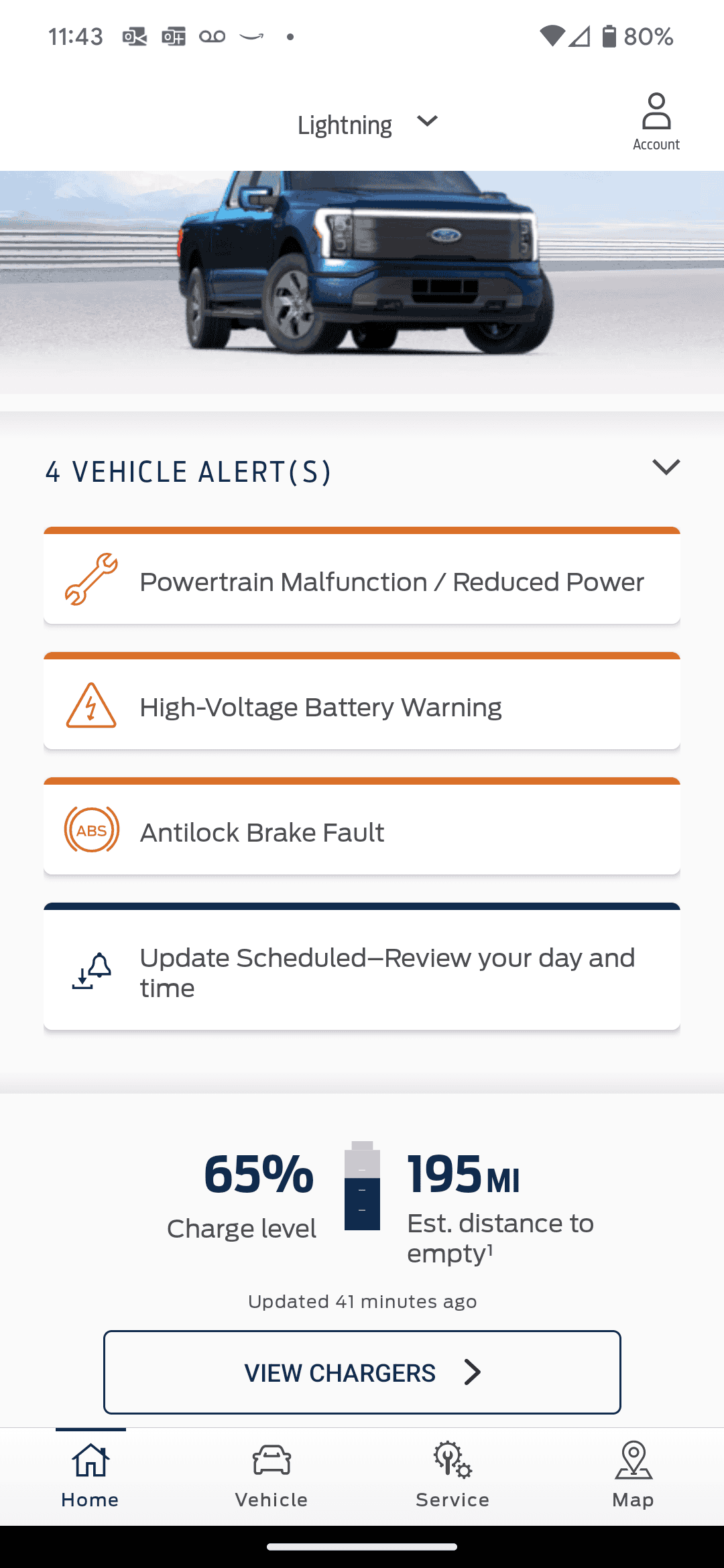 Ford F-150 Lightning Powertrain Malfunction / High Voltage Warning @ 11k miles Screenshot_20230711-114349
