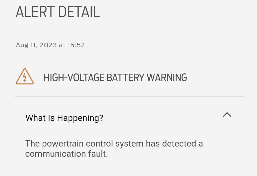 Ford F-150 Lightning 8/15 Update: Unacceptable response from Ford on Powertrain malfunction and high voltage battery warnings Screenshot_20230812_163443_FordPass