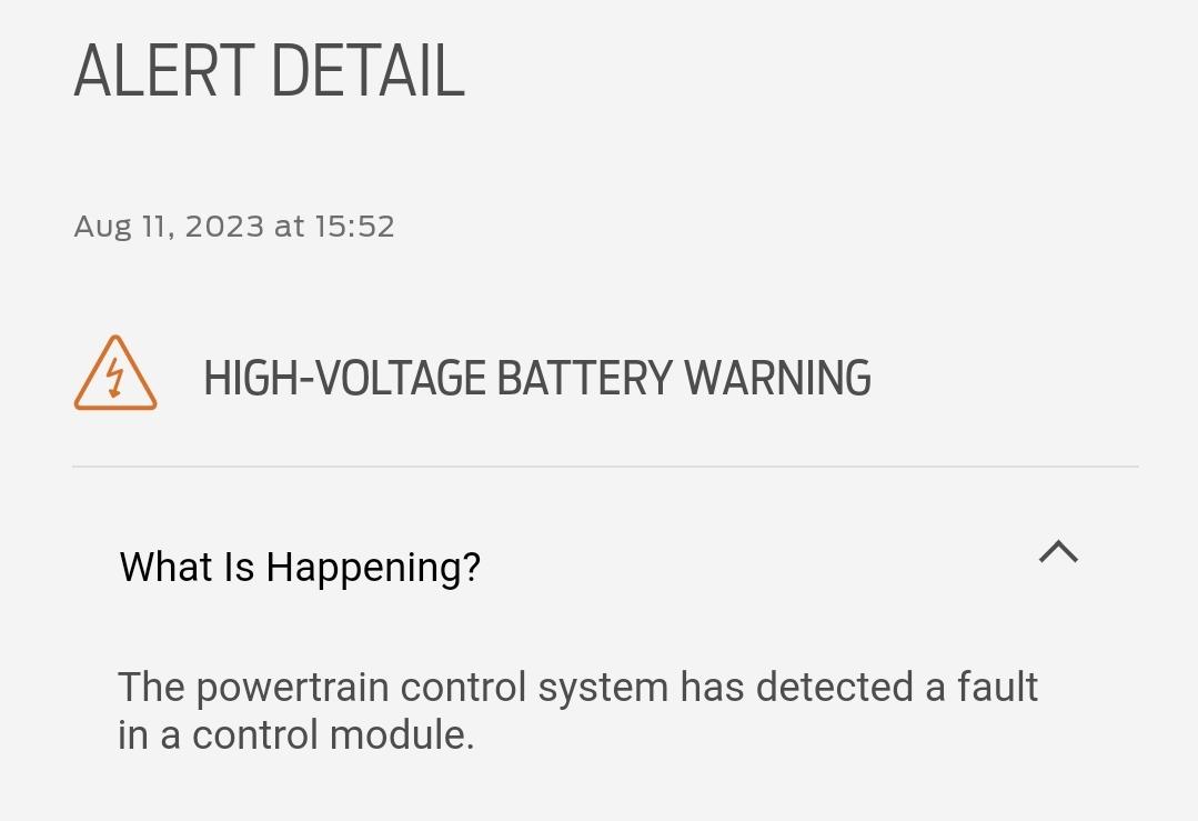 Ford F-150 Lightning 8/15 Update: Unacceptable response from Ford on Powertrain malfunction and high voltage battery warnings Screenshot_20230812_163518_FordPass