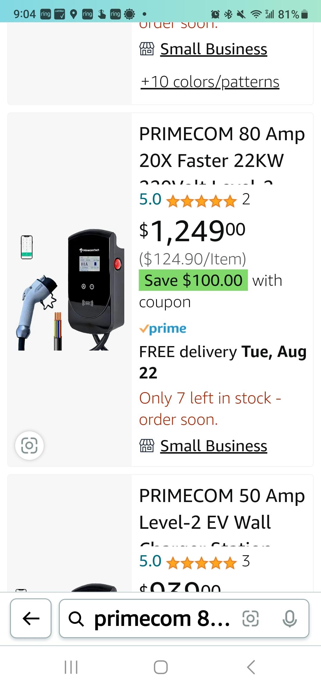 Ford F-150 Lightning Charging question. Screenshot_20230818_090422_Amazon Shoppin