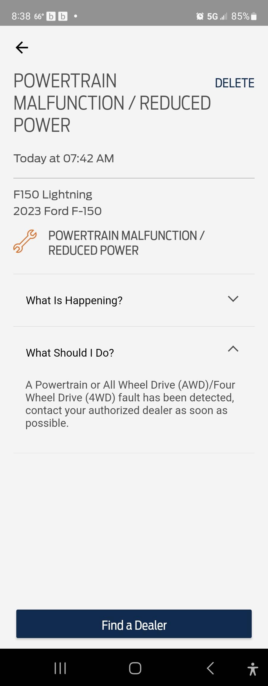 Ford F-150 Lightning Powertrain Malfunction/ Reduced Power Screenshot_20230821_083803_FordPass