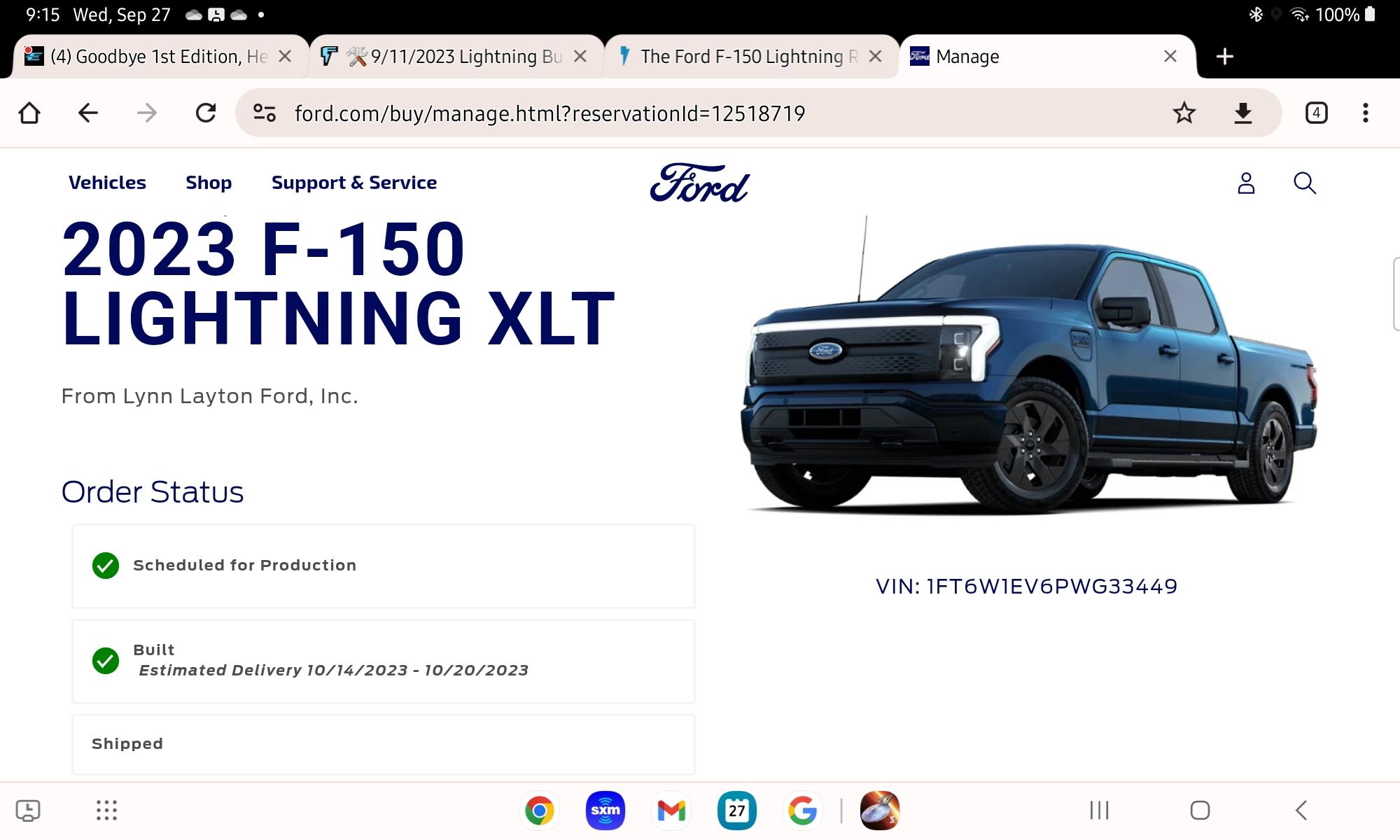 Ford F-150 Lightning ✅ 9/11/2023 Lightning Build Week Group (MY2023) Screenshot_20230927_091557_Chrome