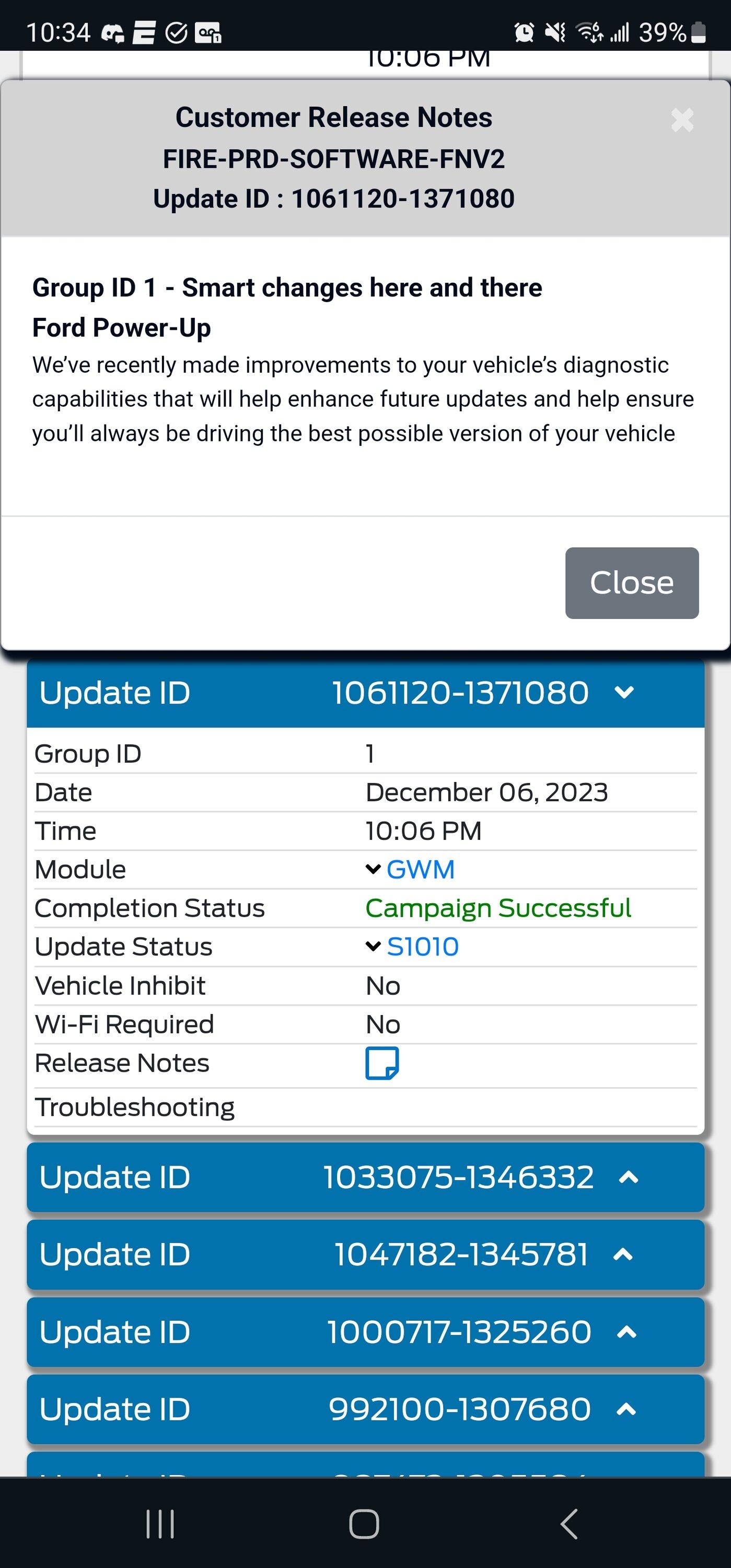 Ford F-150 Lightning Power-Up OTA 6.4.0 - Smart Changes: Refinements to improve connectivity Screenshot_20231206_223445_Chrome