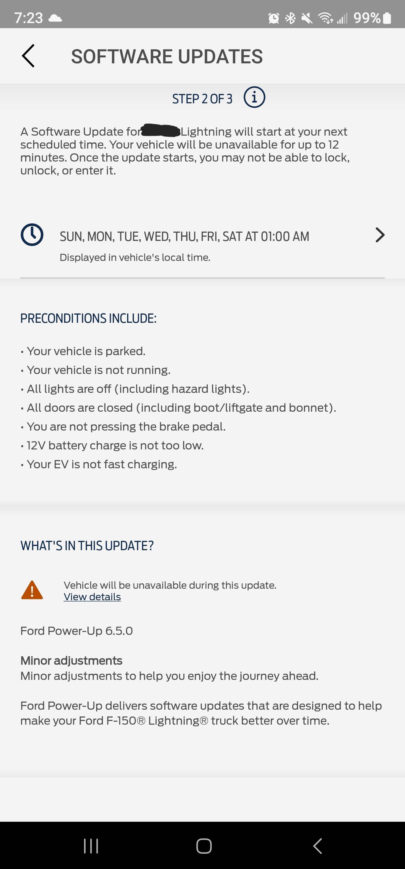 Ford F-150 Lightning Power-Up OTA 6.5.0 - Minor Adj {Heated wheel & Dep Times} Screenshot_20231207_072347_FordPass